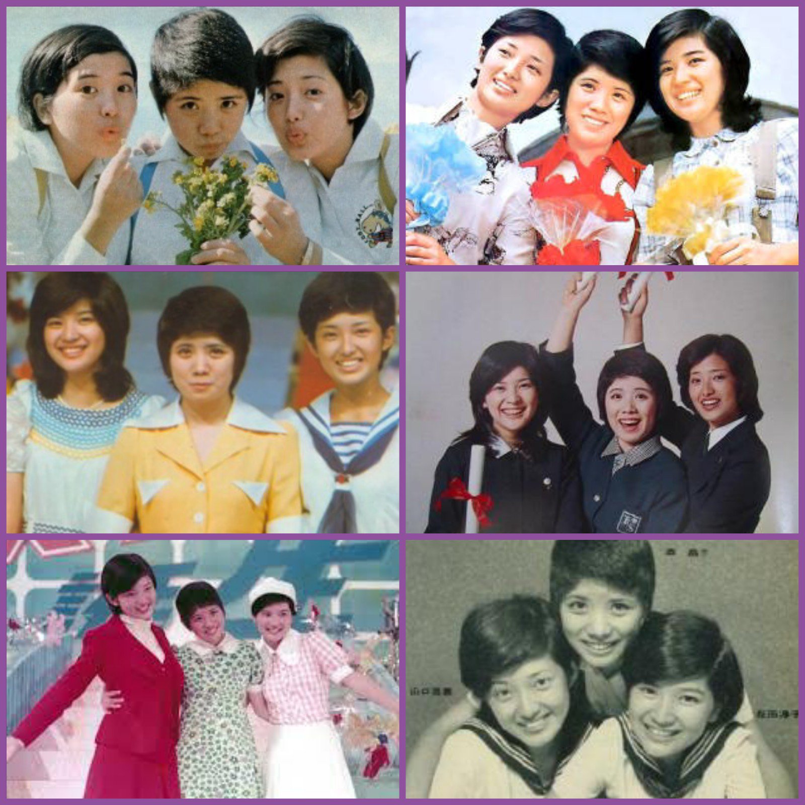 霧麿 花の中三トリオ スター誕生 からデビューした同学年の 森昌子 桜田淳子 山口百恵 の3人の中学三 年生当時 1973年度 の呼び名 進級するごとに 花の高一トリオ 高二トリオ 高三トリオと呼び名を変えた タイムラインをあたかも昭和にする