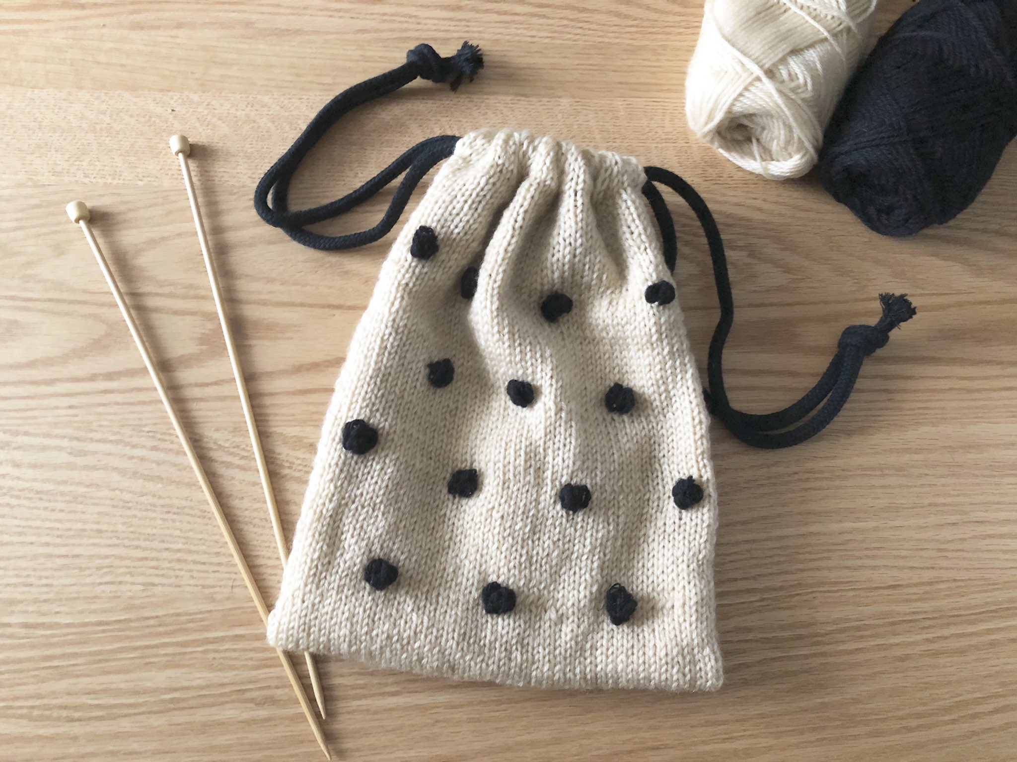 【極美品】eccomin 野口智子 ハンドメイド ショルダーバック 毛糸 紺 eccomin 野口智子 ハンドメイド ショルダーバック 毛糸 紺