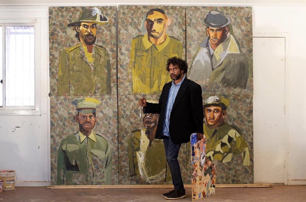 apyacc's tweet photo. ‘Weapons for the soldier: Protecting Country, culture and family’ proudly supported by the apy_ac_collective is now showing at Murray Bridge Regional Gallery for Tarnanthi.
Special event⠀
Sunday 13 Oct, 1-4pm⠀
A welcome to Ngarrindjeri Country and Smoking Ceremony. 🖤💛❤️ https://t.co/BcnO2mh62r