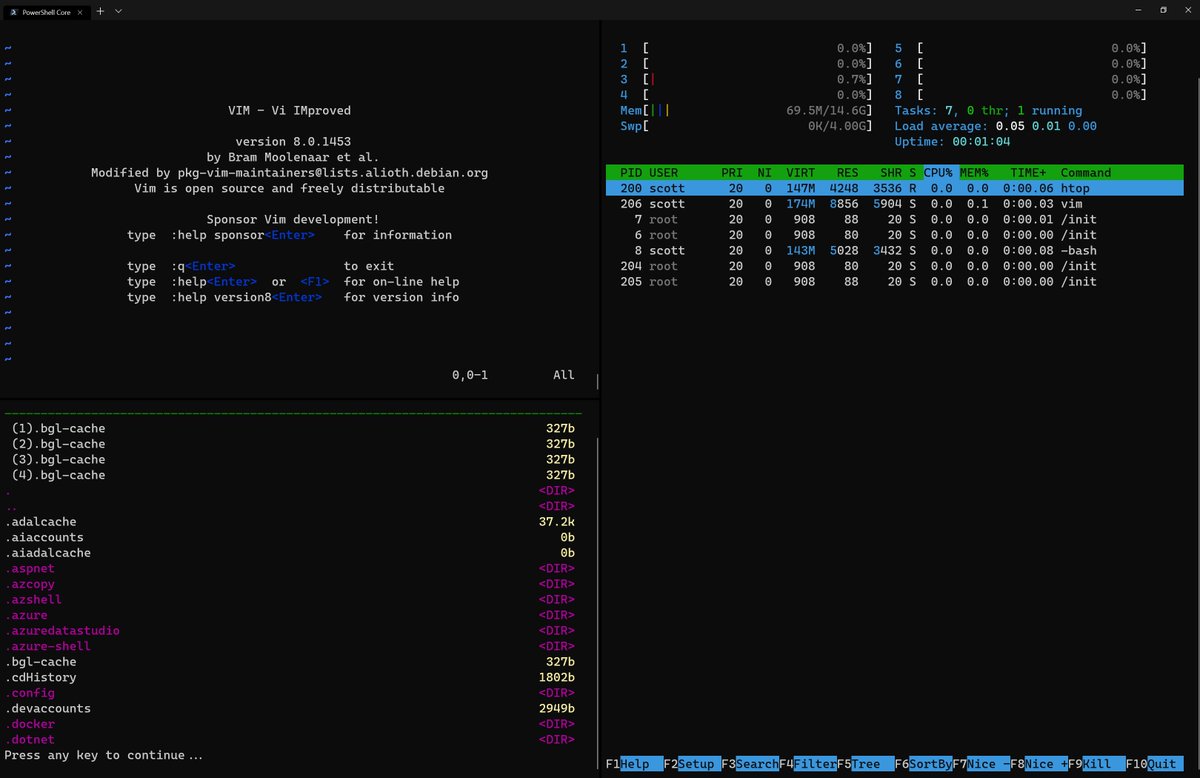 Splitting the Windows Terminal