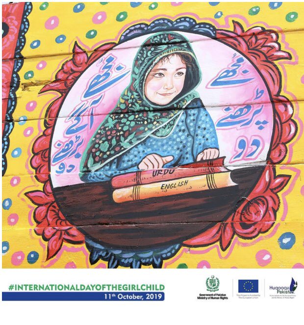 AKaminara's tweet photo. Today is International day 4  Girl Child.  In coop w Ministry of Human Rights we launched already the second campaign on women's rights, gender equality &amp; child protection &amp; I'm proud we support this initiative. @MoHR @rabyiajaveri @ShireenMazari1 #InternationalDayoftheGirlChild https://t.co/CwQcKs5BCk