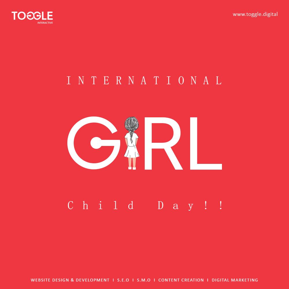 ToggleDigital's tweet photo. On this #InternationalGirlChildDay,let us break the stereotypes & carve a better future for the country by letting the girl child bloom. For a country that prays to Goddesses, it is the right #TimeToToggle & nurtures the future of India.
#DayoftheGirl #GirlPower #DigitalMarketing https://t.co/i9sS1M3ePu