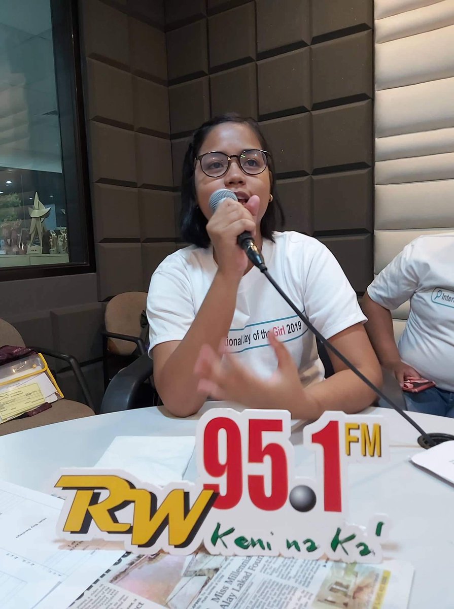 ECPATPh's tweet photo. ATM: ECPAT girl advocates Tracy Macawili and Ann Campos live on CLTV 36 Radio in San Fernando Pampanga to talk about girls' rights this International #DayoftheGirl https://t.co/PFROhLHWDq