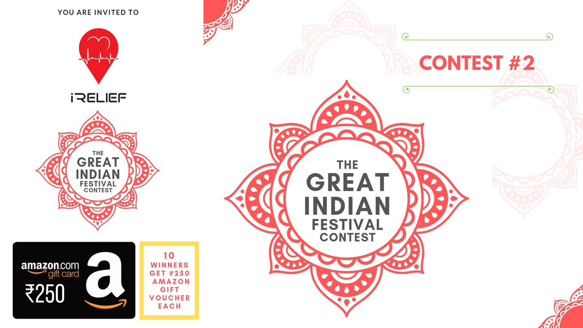 iReliefServices's tweet image. #ContestAlert 
#TheGreatIndianFestivalsContest 
#Contest2 

Dussehra might be over, but your festive mood isn't! Keep sharing your special moments. Best photo wins! 

How to win:
Share post 
Follow us 
Tag friends 

Duration: Oct 7-12 
Winner Announcement: Oct 14 
#iReliefContest