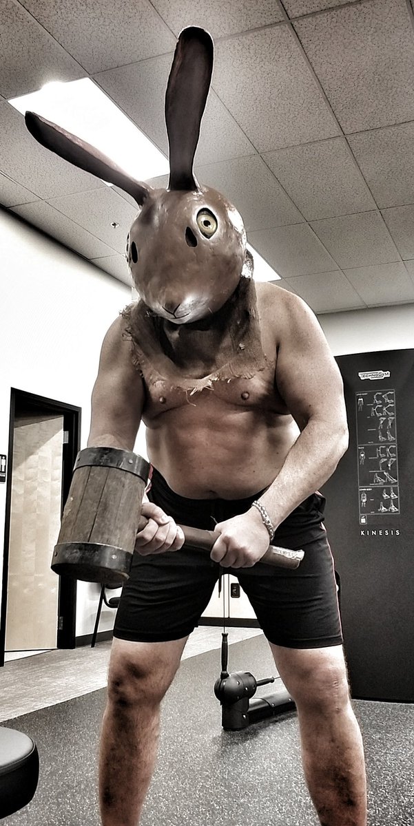 beloved_beast's tweet photo. Rabbit King glamour shots for the Hollywood premiere. #horror https://t.co/W3DM7k2iyP