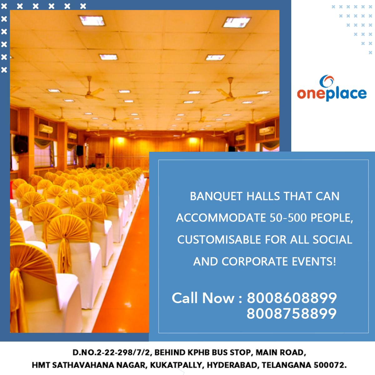 OnePlace19's tweet photo. Spacious and customization banquet halls for all occasions! Our banquet halls are your way to go! Give us a call right away!

website: https://t.co/08Na8npSDT
contact us on 8008608899, 8008758899
#Oneplace #Restaurant #Hotel #Kukatpally #Hyderabad #food #foodie #cocktails #dinner https://t.co/s4X7IPAmR5