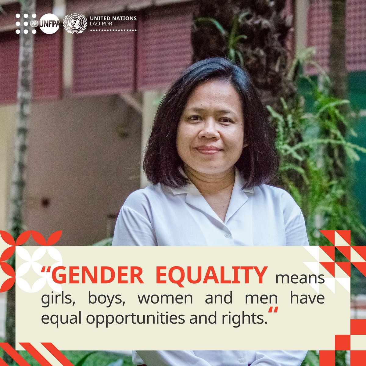 UNinLaoPDR's tweet image. What does Gender equality mean? Sisouvanh Vorabouth working at @UNFPALaoPDR shares her thoughts below ⬇️.

#WeAreDevelopment #GlobalGoals #OneUN #UNDay #DayoftheGirl #SDG5