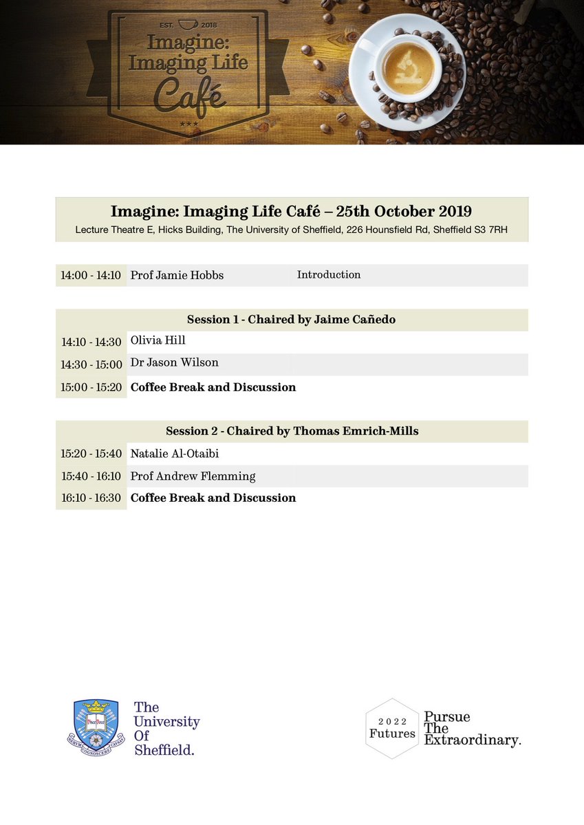 We're very excited to announce that the first Imagine:Imaging Life café of the new academic year is happening in two weeks time!