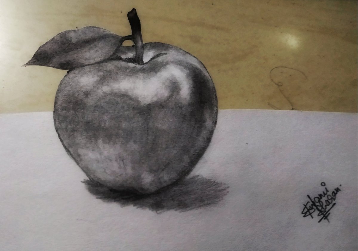 3D apple drawing  Colored pencils by fadil on DeviantArt