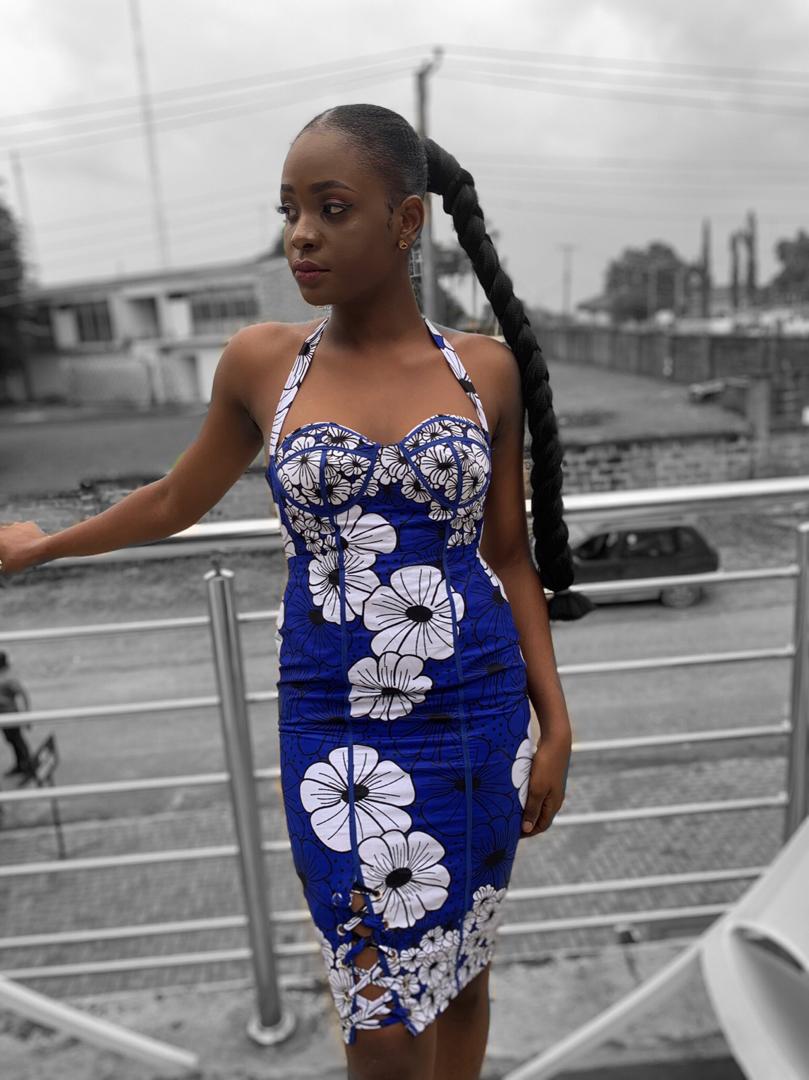 Ankara Print Corset Dress 
