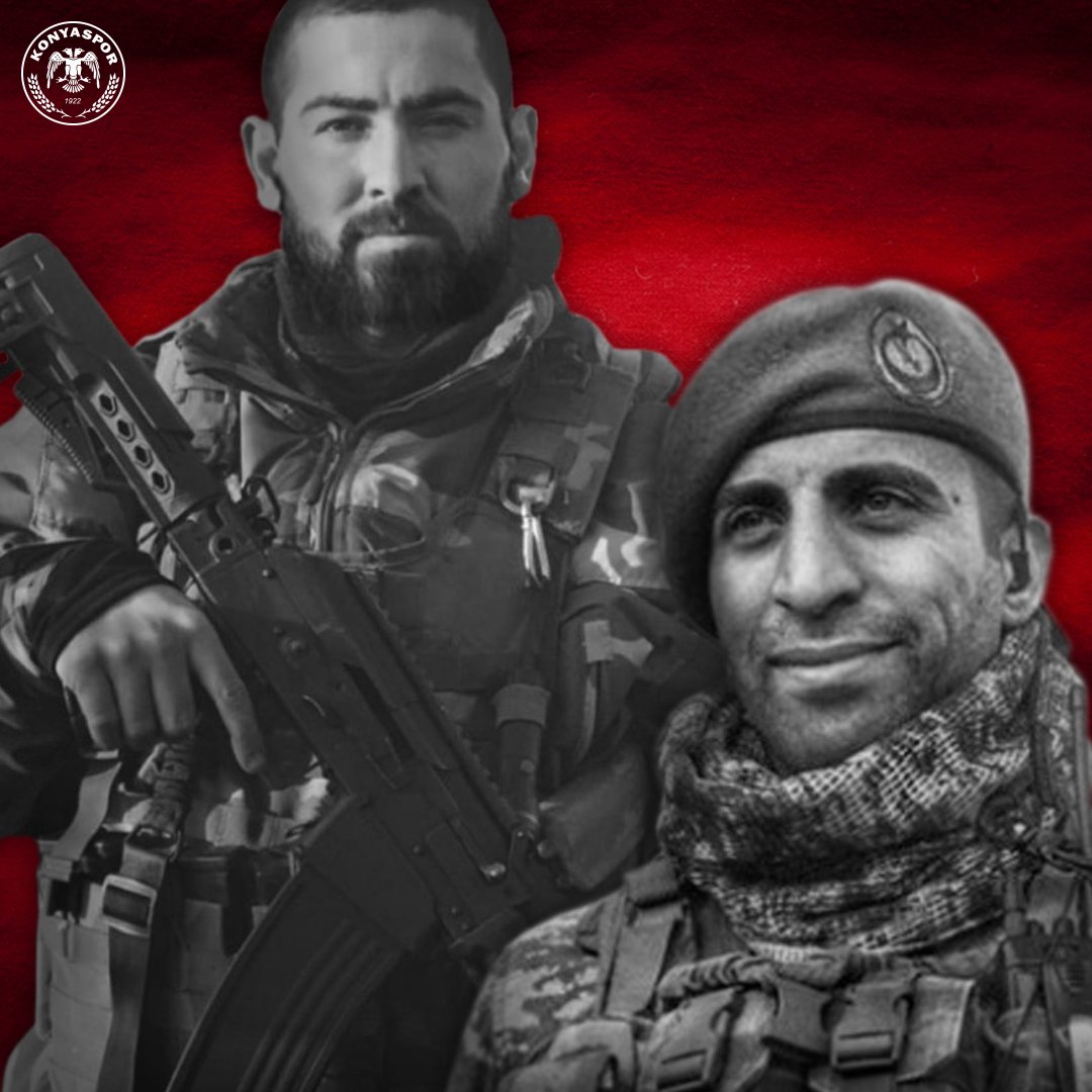Barış Pınarı Harekatı’nda Konyalı Piyade Uzman Onbaşı Yunus Mermer’in ve Abdülhamit Bilgen’in şehit olduğunu derin bir üzüntü ile öğrenmiş bulunmaktayız. Şehitlerimize Allah’tan rahmet yaralılarımıza acil şifa aziz milletimize başsağlığı diliyoruz.

Ruhları şad olsun!