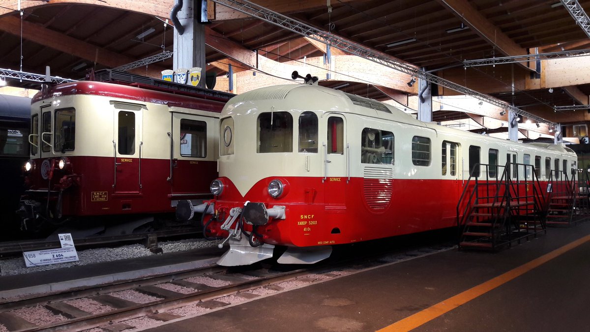 MirvillePhil's tweet photo. 2 "Decauville" à découvrir à la Cité du Train de Mulhouse : une automotrice Z600 de la ligne de Chamonix (1958) et l'autorail X 52103 de 1945. Restauré récemment il est équipé de 2 moteurs de 320 ch pour desservir la lignes des Alpes Grenoble-Briançon-@AgnesOgier @FlorenceBrachet https://t.co/rJnQgmozcB