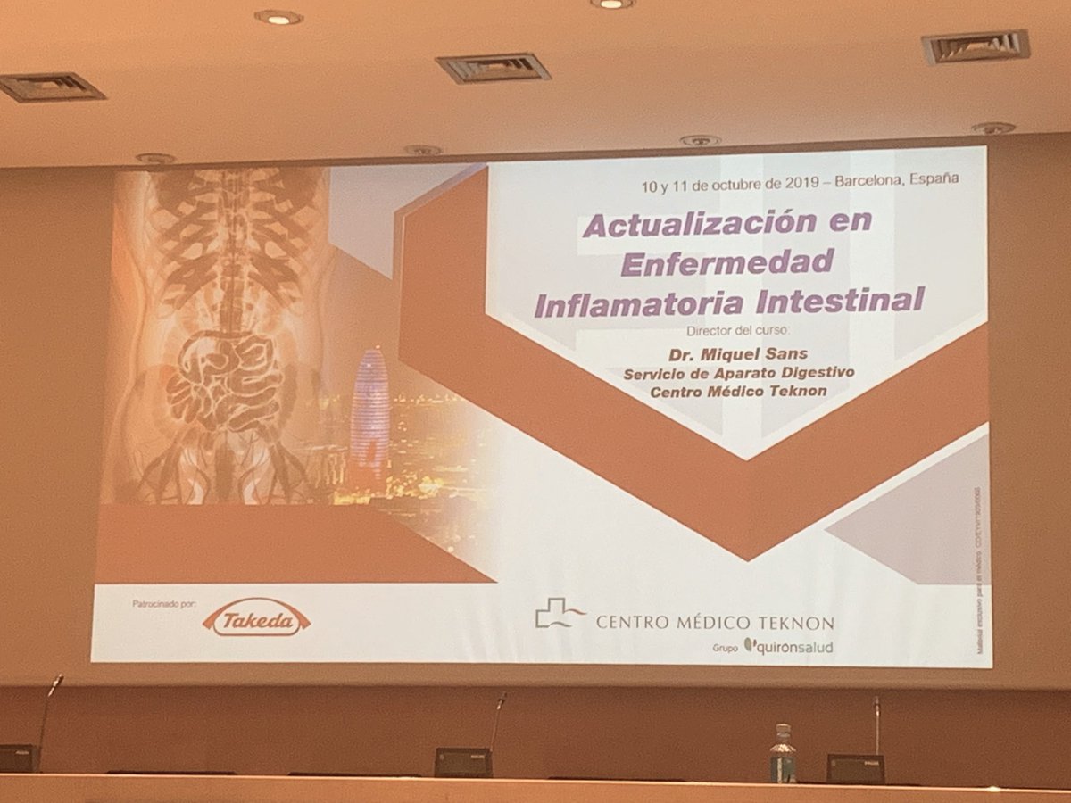 Juanmunozortego's tweet photo. Ponencia sobre #Artritis y #Espondilitis en las Enfermedades Inflamatorias Intestinales en @Clinica_Teknon de la mano del Curso de Actualizacion del Dr. Sans, coordinador de #ISADMU https://t.co/NoBhgQJSSc