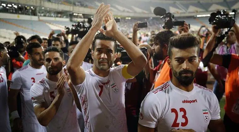 TractorClub_En's tweet photo. Masoud Shojaei, the #captain of Tractor and Iran national football team (#team_melli) is holding the record of being played in five World Cup qualification (among Iranian football players). 
Congratulation Captain. https://t.co/r2Lb3fUl4l
