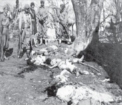 43 #RunawayPakArmyCorpses of Pak raiders after the battle of Shalateng in November 1947