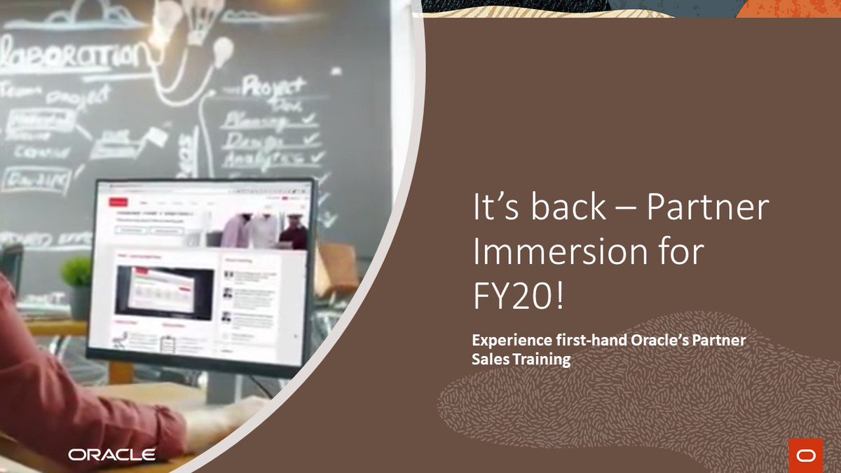 fjtorres's tweet photo. #PartnerImmersion is back! Align yourself with @oraclepartners sales strategy, learn to pitch the, “Why #Oracle, Why Now” declaration, &amp; how to answer the question most commonly asked by your customers: “How do I #transform my organization?” https://t.co/HhUBQeDzGb #emeapartners https://t.co/DP9AlS5JW1