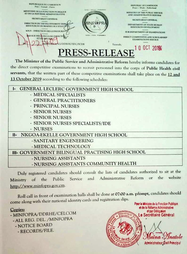 COMMUNIQUÉ RADIO-PRESSE

PRESS-RELEASE