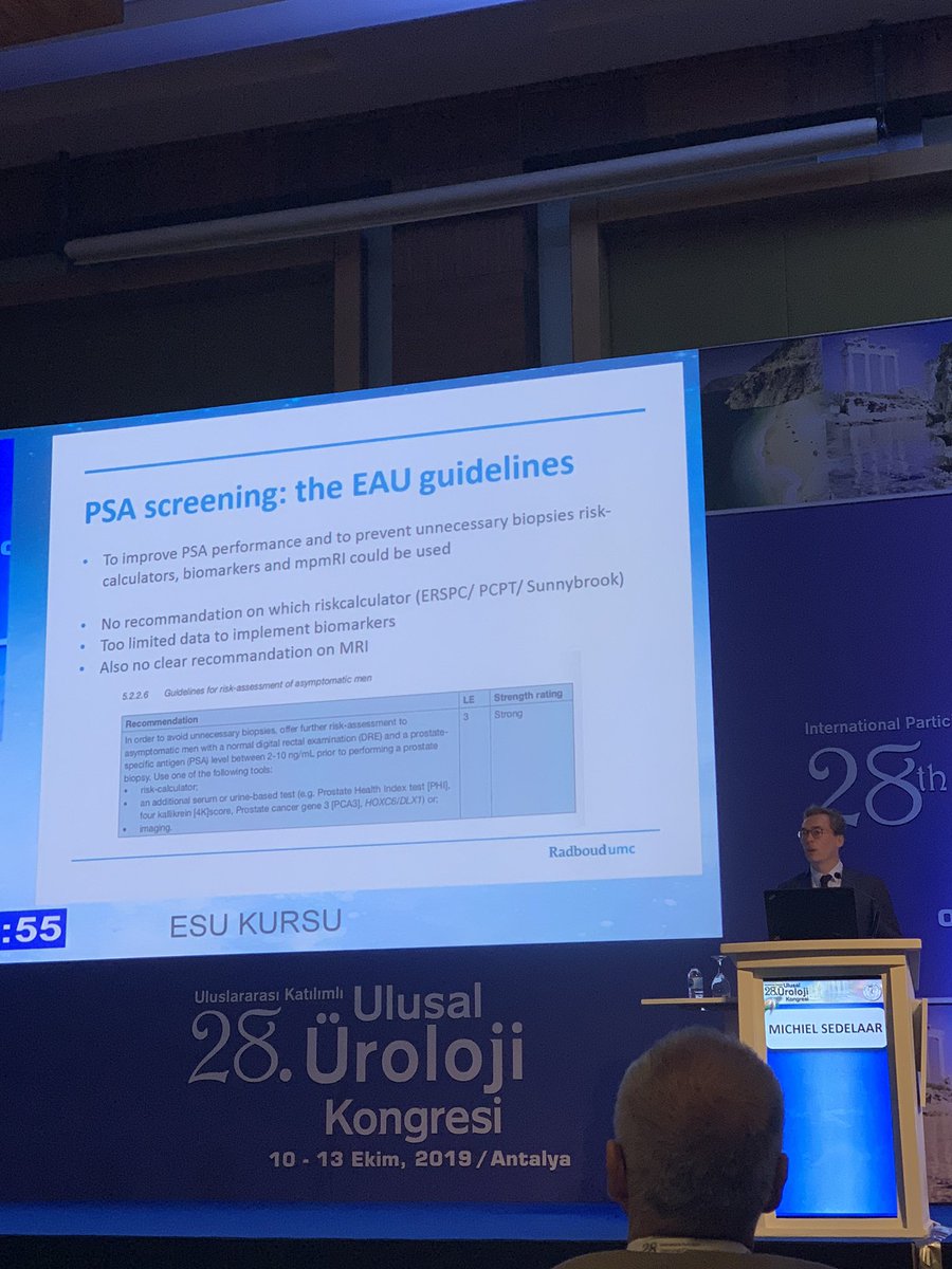 selcukurolog's tweet photo. #PSA testing and the diagnosis of #prostatecancer by @sedelaar There are still controversial issues! @MarekBabjuk @JGomezRivas @UrowebESU @Uroweb #ESUCourse https://t.co/nLE7X1mUDe