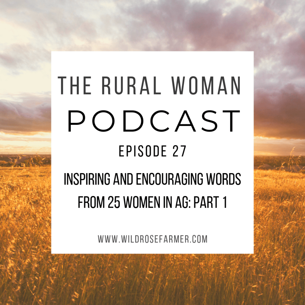 wildrosefarmer's tweet photo. The Rural Woman Podcast Episode 27 - Inspiring and Encouraging Words from 25 Women in Agriculture: Part One
#farmpodcastfriday #agtwitter #womeninag #wildrosefarmer
#podcast https://t.co/a7RzY4SKFD https://t.co/epfmb851zD