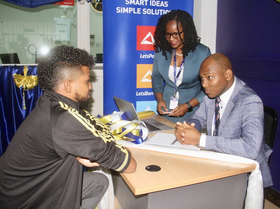 LETSHEGO CUSTOMER WEEK : 
Letshego Bank Tanzania 🇹🇿thanks and celebrates the value of our customers this week. ANDREW TARIMO, Acting CEO Letshego Bank Tanzania (seated right of pic) personally getting to know our customers...