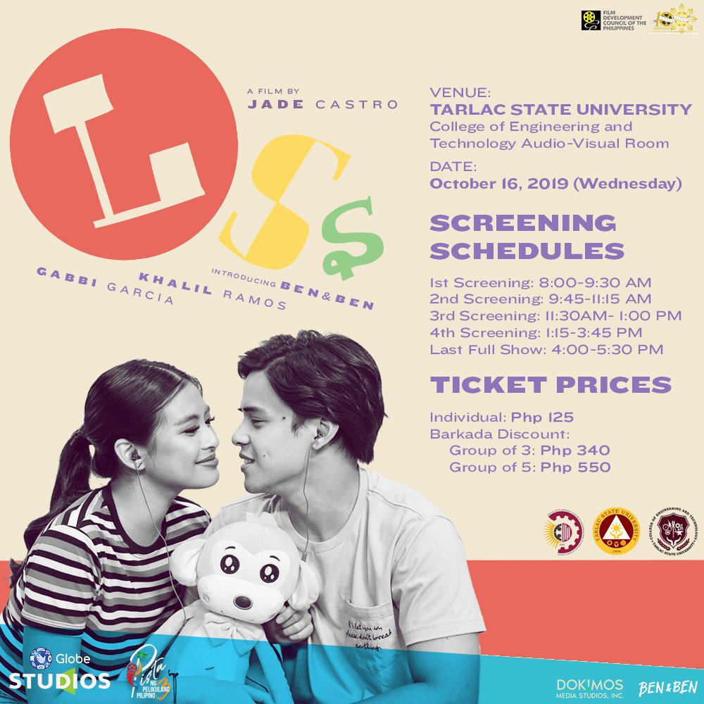 Kumusta po kareng kekaming kaluguran keng Tarlac! 👋 We will have a special #LSSTheMovie screening on October 16 at Tarlac State University. Mikit mikit tamu pu! 😍