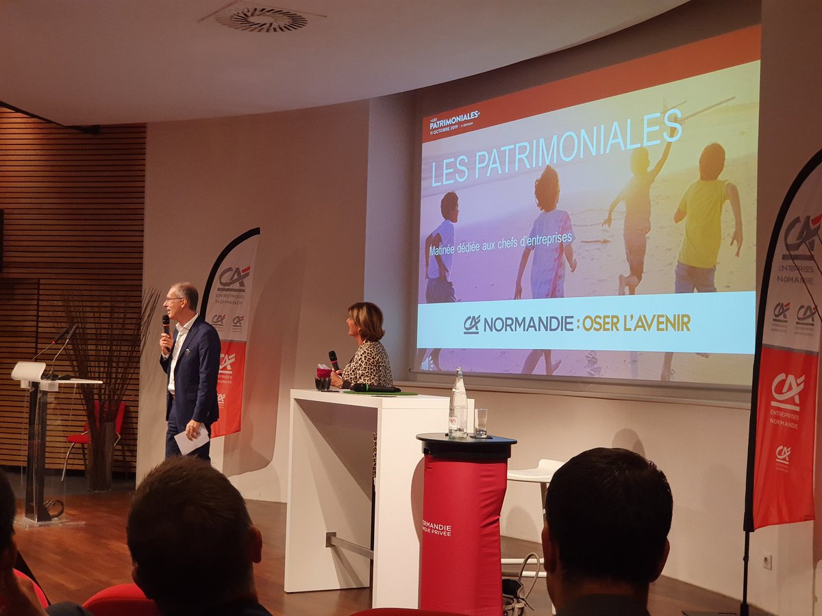 Matinée des patrimoniales @CA_Normandie avec les chefs  d'entreprises normand pour parler d'avenir, #Emplois, opportunités internationales,  #Brexit, empreinte #écologique : entrepreneurs normand quels défis pour demain au sein des entreprises ?
