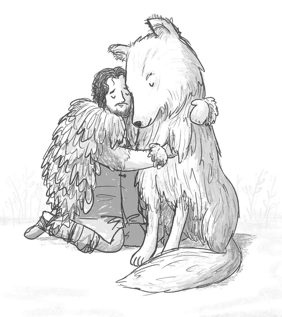 A scrappy warm up for #inktober #snow 🐺 #FanArtFriday
#jonsnow #ghost #GameOfThrones