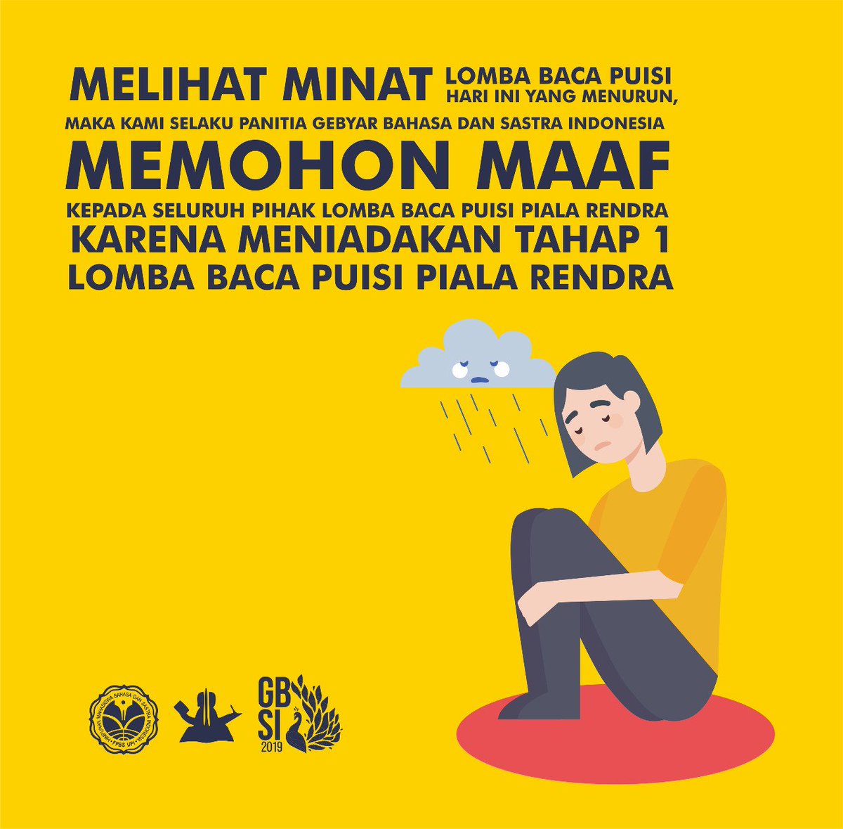 gbsisatrasia_'s tweet photo. Salam sastra!
Salam budaya!
.
Ada info penting mengenai Lomba Baca Puisi Piala Rendra (LBPPR)
.
Ayo cek, dan segera daftarkan dirimu!!
.
#GBSI2019
#LBPPR https://t.co/NwFZJJdOj5