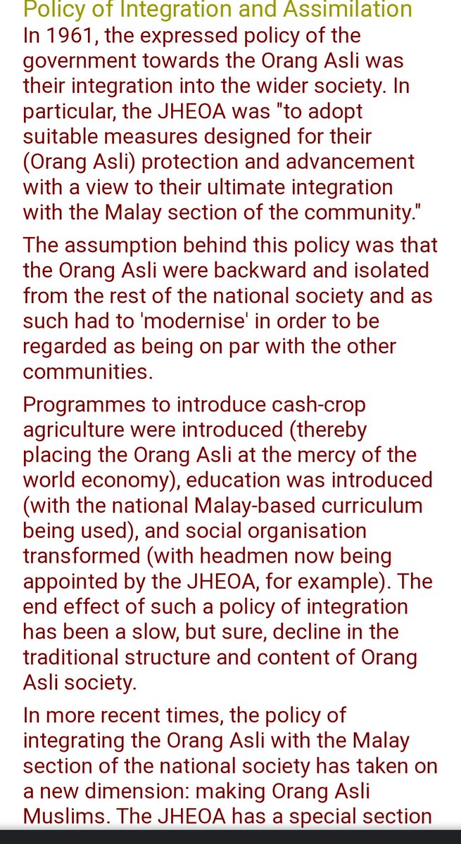 "When the orang asli become Malays, the Malays become orang asli"IIRC, I heard this line from an orang asli activist. It might as well be the missionary slogan. Because assimilating the orang asli into the Malay community would make the supremacist dream a reality