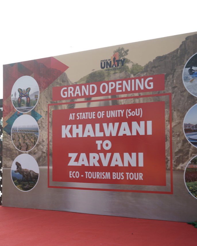 DcfPlo's tweet photo. Dr. Rajiv Kumar Gupta, ACS(F&amp;ED) &amp; MD SSNNL, flagged off Khalwani to Zarvani Eco Tourism Bus Tour.

This will take visitors to #KhalwaniEcoTourism  #VishwaVan  #CactusGarden  #EktaNursery #ButterflyGarden &amp; #ZarvaniFalls. https://t.co/rnC2MhVdKY