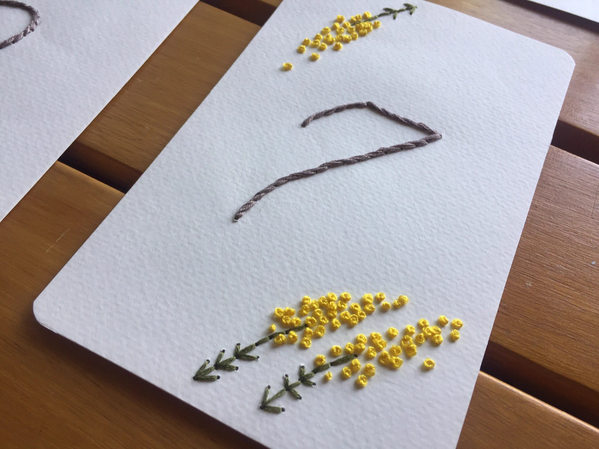 結婚パーティーで使うつもりだった席順・手作りのナンバーの刺繍!!!