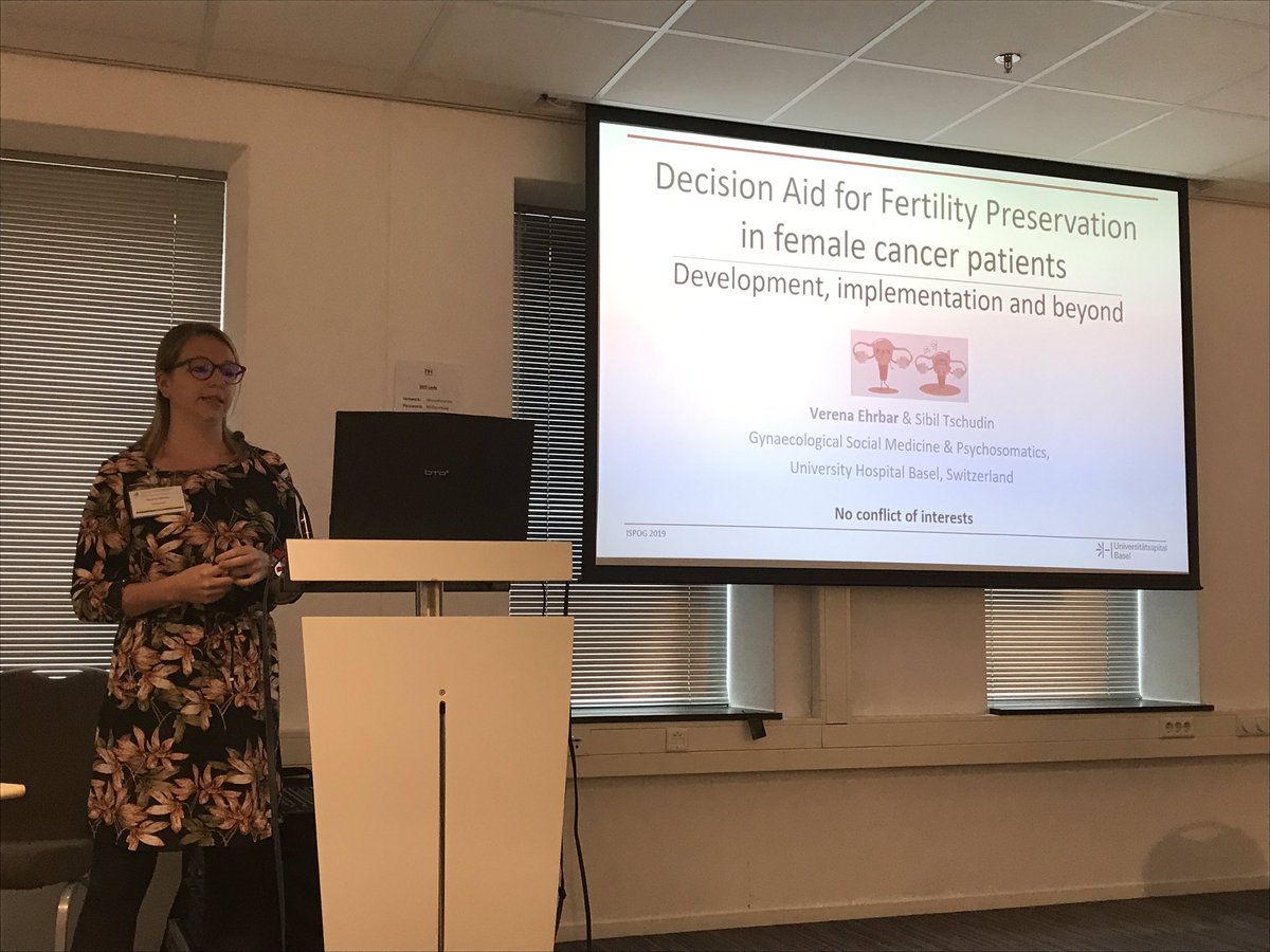JaneUssher's tweet photo. @DrVEhrbar Fertility decision aids can help people to address the potential impact of #cancer on #fertility - should I engage in fertility preservation? #ISPOG2019 @ASPOGau #infertility https://t.co/K4SNSKnHlE