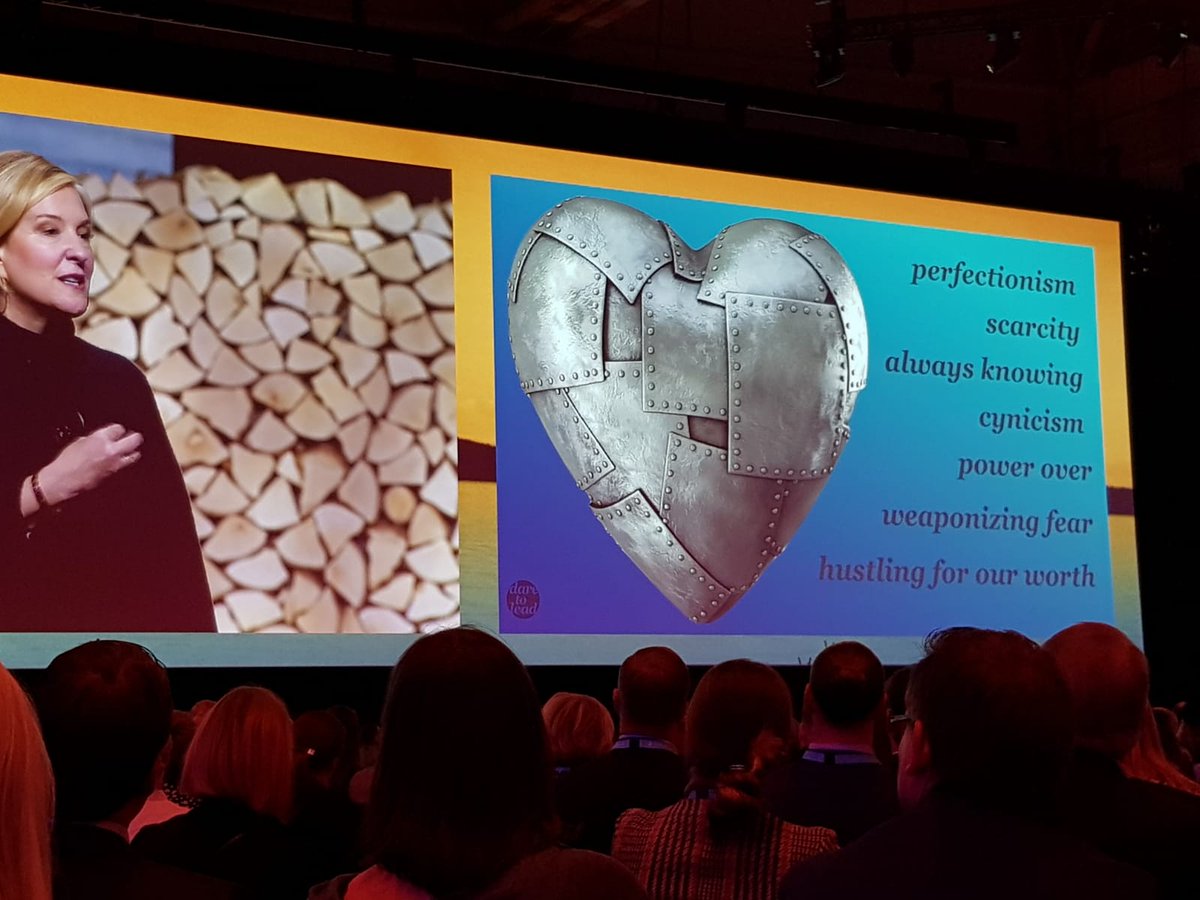 hunome's tweet image. At #NBForum2019 @BreneBrown Spoke beautifully about the behaviours related to armouring up when one fears irrelevance. The trouble is that it is exactly these armoured responses that lead to what one fears the most.