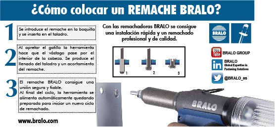 BRALO_es's tweet image. ¿Como colocar un #remache? Consigue una instalación profesional y de calidad gracias a los remaches @Bralo_es Visualiza nuestro tutorial en bit.ly/2lIqVFe