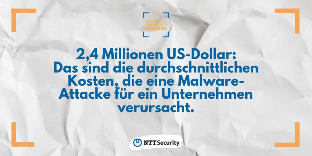 WCA_Wien's tweet photo. Ein #Malware Angriff kann in einem Unternehmen großen Schaden anrichten💸#WCA_Wien #WomenInTech #WomenInCybersecurity @NTTSecurity_DE https://t.co/5OqIT4MwHx