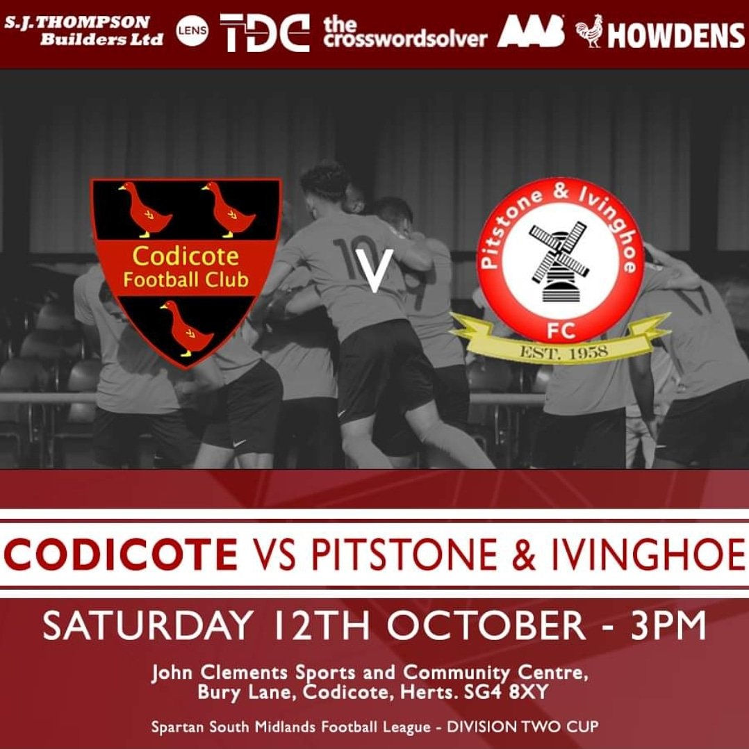 FC_Codicote's tweet image. League Cup and @nonleaguedayuk tommorow so reduce programme entry £2, U16 free. Bar n Kitchen Open from 2pm. #UpTheCod @TheCodicoteBoys @LensDigitalUK @CWSolver @AboutBricks @DailyChainNews