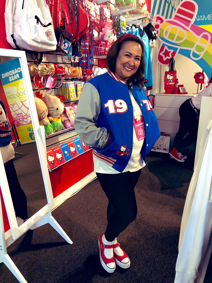 #hellokitty45thanniversary #1974to4ever #fatwt #smallgiftsbigsmiles #hellokittylover #hellokittyaddict ❤️❤️❤️ Can't wait to rock this HK jacket every chance I’d get ❤️❤️❤️