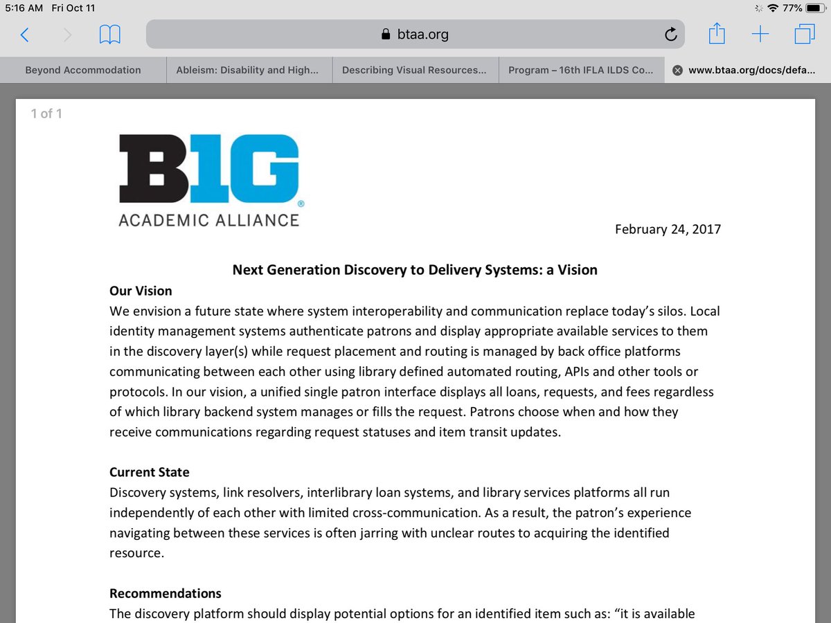 Multiple shout-outs to @BigTenAcademic, including its D2D vision and support for large-scale digitization, during yesterday and today’s sessions at #ilds2019.