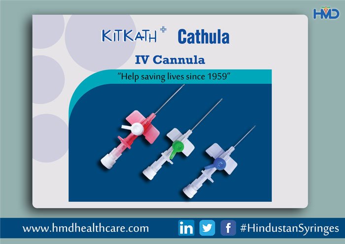 hmdhealthcare's tweet photo. A range of I.V. Cannula each designed to meet specific application of cannulation. 2 way/1 way I.V. Cannula with wings, low pressure injection valve to facilitate extra medication and to prevent its back flow. #Cathula #KithKath #HindustanSyringes https://t.co/Avus07OJee