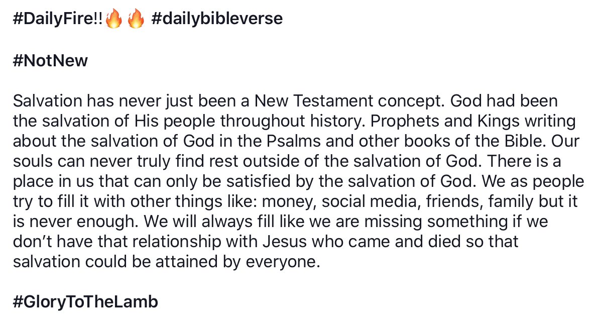 HndsNFeet's tweet image. #DailyFire!!🔥🔥 #dailybibleverse

#NotNew

#GloryToTheLamb