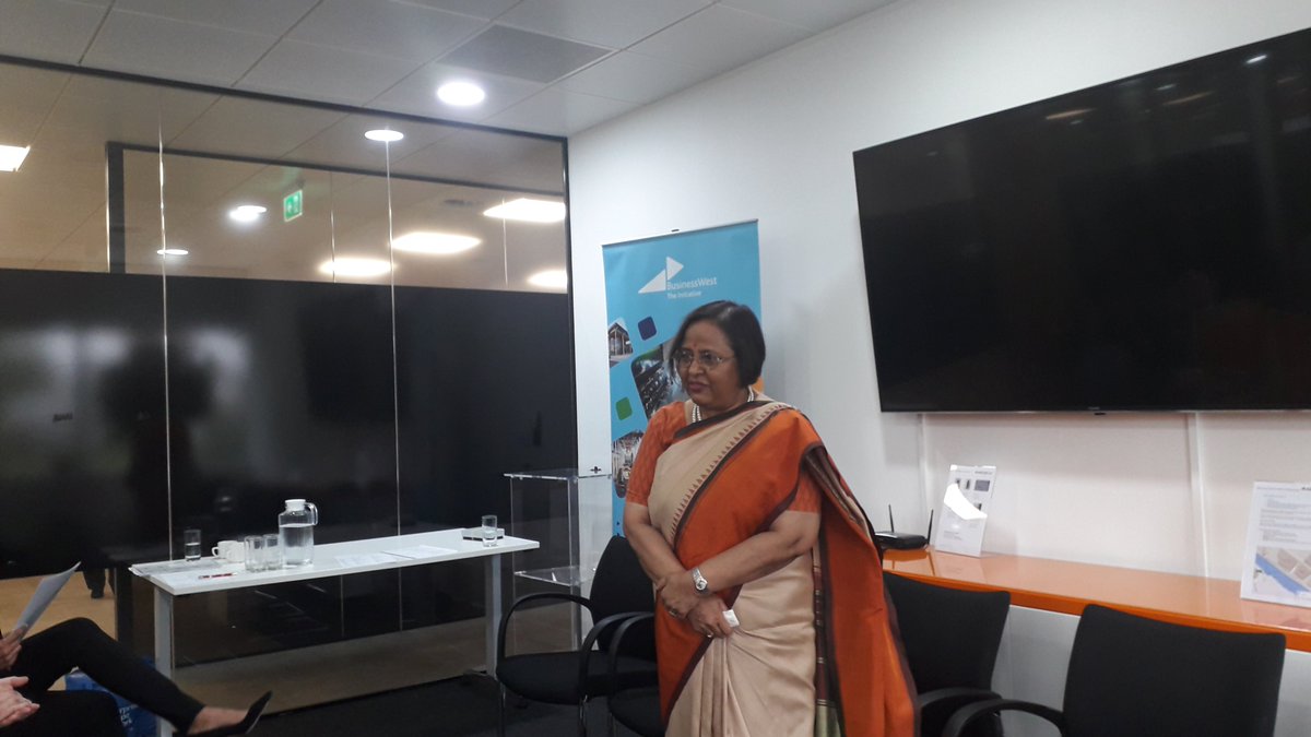 Excellent to welcome #India #highcommissioner to #Bristol & #SW today Mrs Ruchi Ghanashyam for business event to discuss #export & #trade hosted by #businesswest #bristolchamber #arcadis .@AmeetaVirk #lordlieutenant #bapio