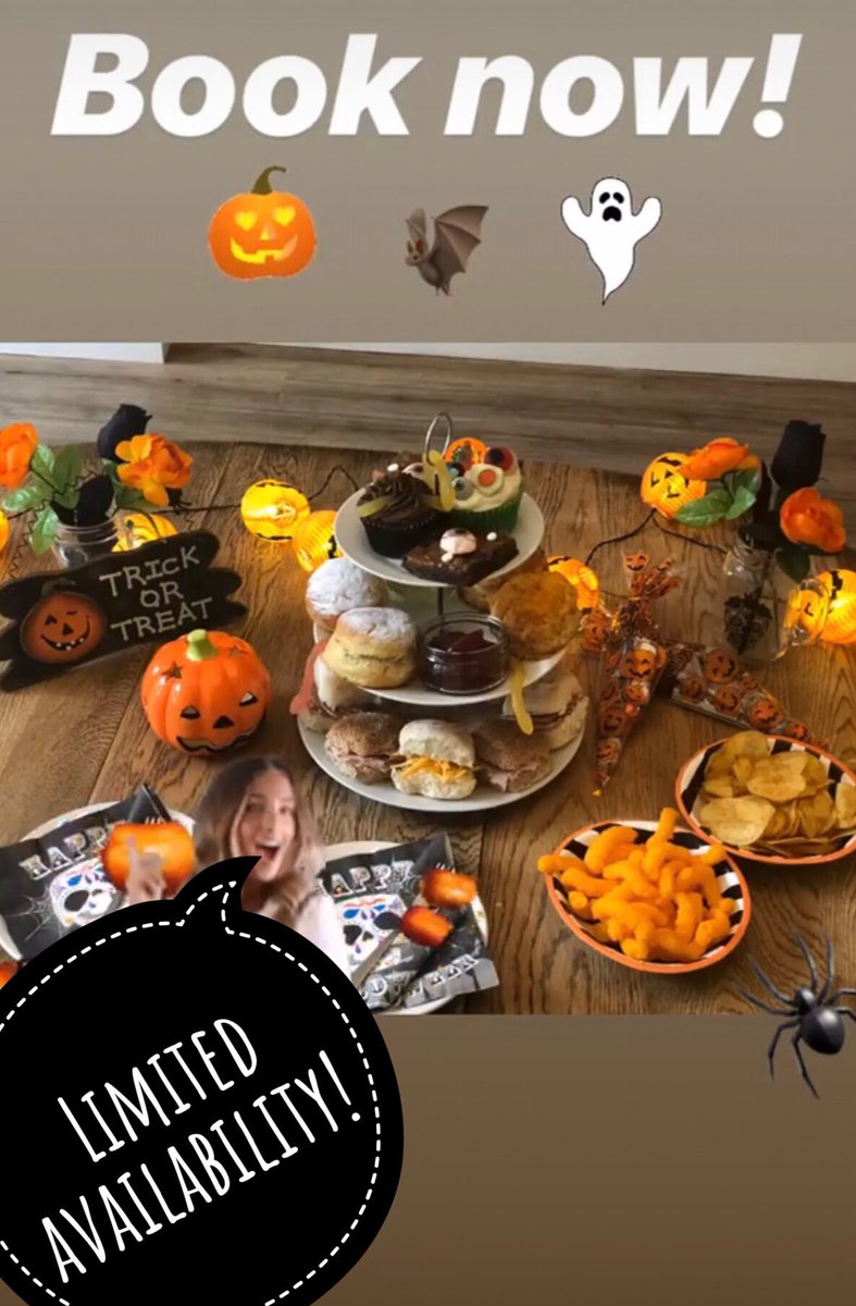👻🧛🏼‍♂️🧟‍♀️🦇🎃
Halloween afternoon teas....last slots remaining 👇🏻

Thursday 24th Oct 2.00-3.30
Sat 26th Oct 2.00-3.30
Thursday 31st Oct 2.00-3.30
Sat 2nd Nov 2.00-3.30

All Details available on our original Halloween afternoon tea post 👍
