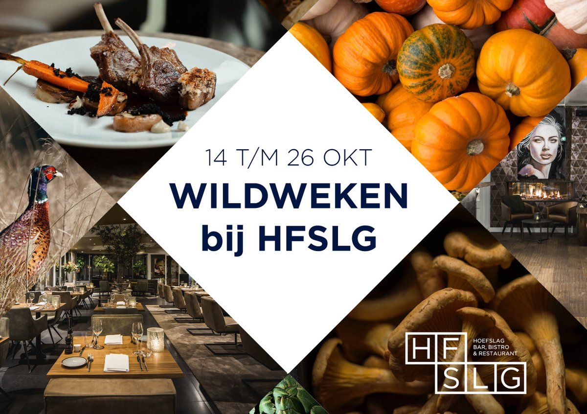 Het Culinaire Wildseizoen gaat bijna van start bij HFSLG! Een belangrijke periode voor wie op zoek is naar de volle en pure smaak van wild. Laat u van 14 t/m 26 oktober door ons verrassen met een bistromenu van wild. Reserveren kan via: hfslg.nl/wildweken/