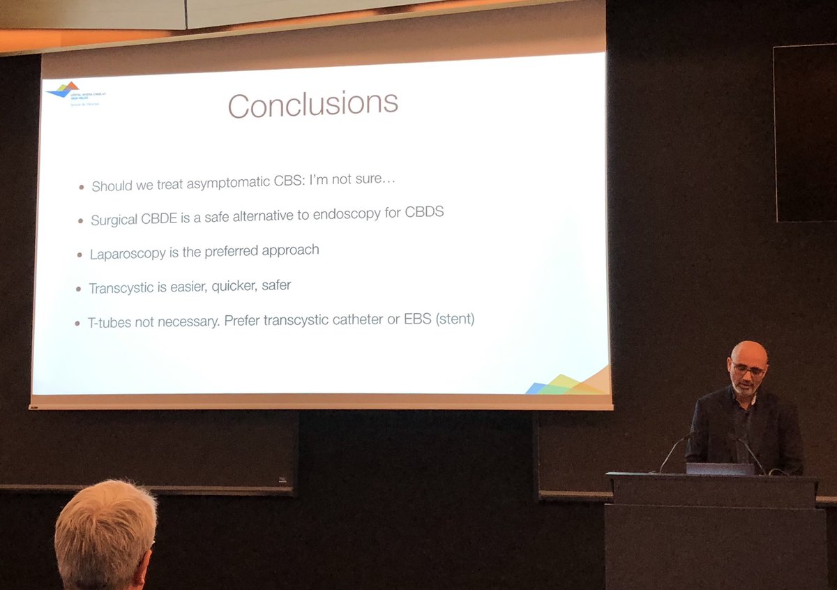 VisceralChuv's tweet photo. Let’s continue with Dr Ksontini, HRC-Monthey, with a very interesting talk on surgical exploration for choledocholithiasis. #CesarRoux @ProfDemartines https://t.co/OqBgvHtOVP
