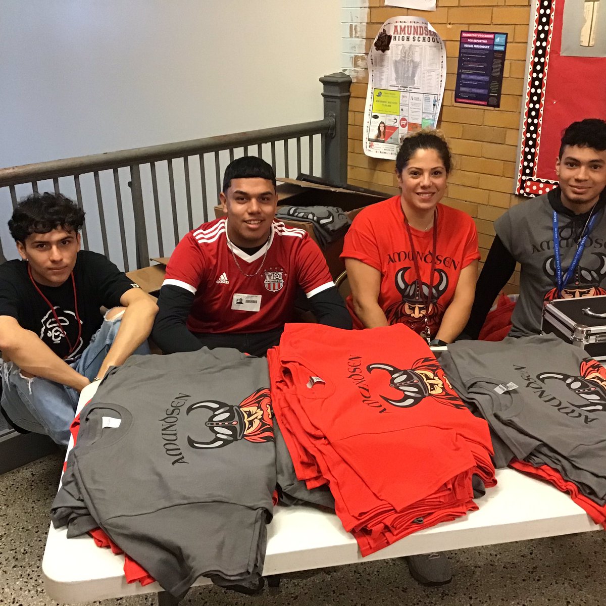 Get the latest Amundsen T-shirt designed by our very own Ms. Genera.  For sale today during the lunch periods. Nice work.