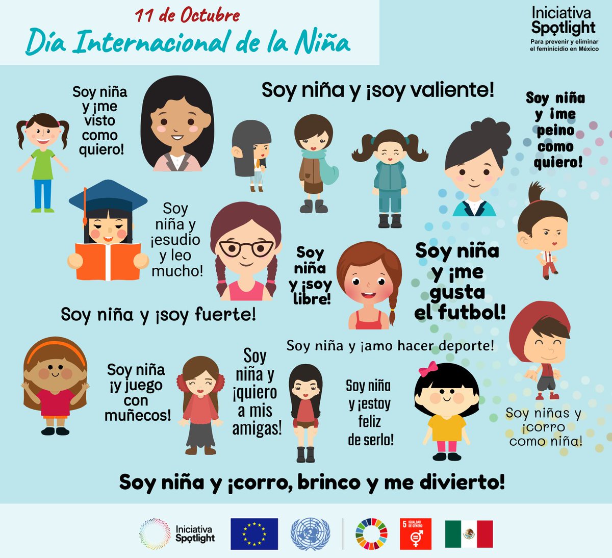 Iniciativa Spotlight ar Twitter: “¡Las niñas pueden hacerlo todo! ¡Rompamos los estereotipos de género! #YaEsHora Empecemos en la casa, en la familia, en la escueala y en la comunidad. #DíaDeLaNiña #NiñasFuertes #MexicanasFuertes🇲🇽 #