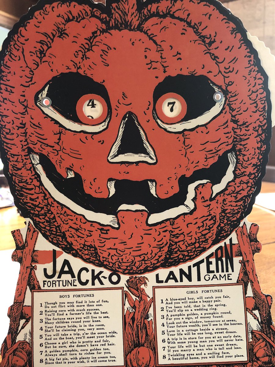 It’s Friday and we have a 1925 Jack-O-Lantern fortune game. The first 10 people to retweet will get their fortunes told! Let us know if you’d prefer a boy or girl fortune or if you’d like us to truly randomize it. #FridayFeeling