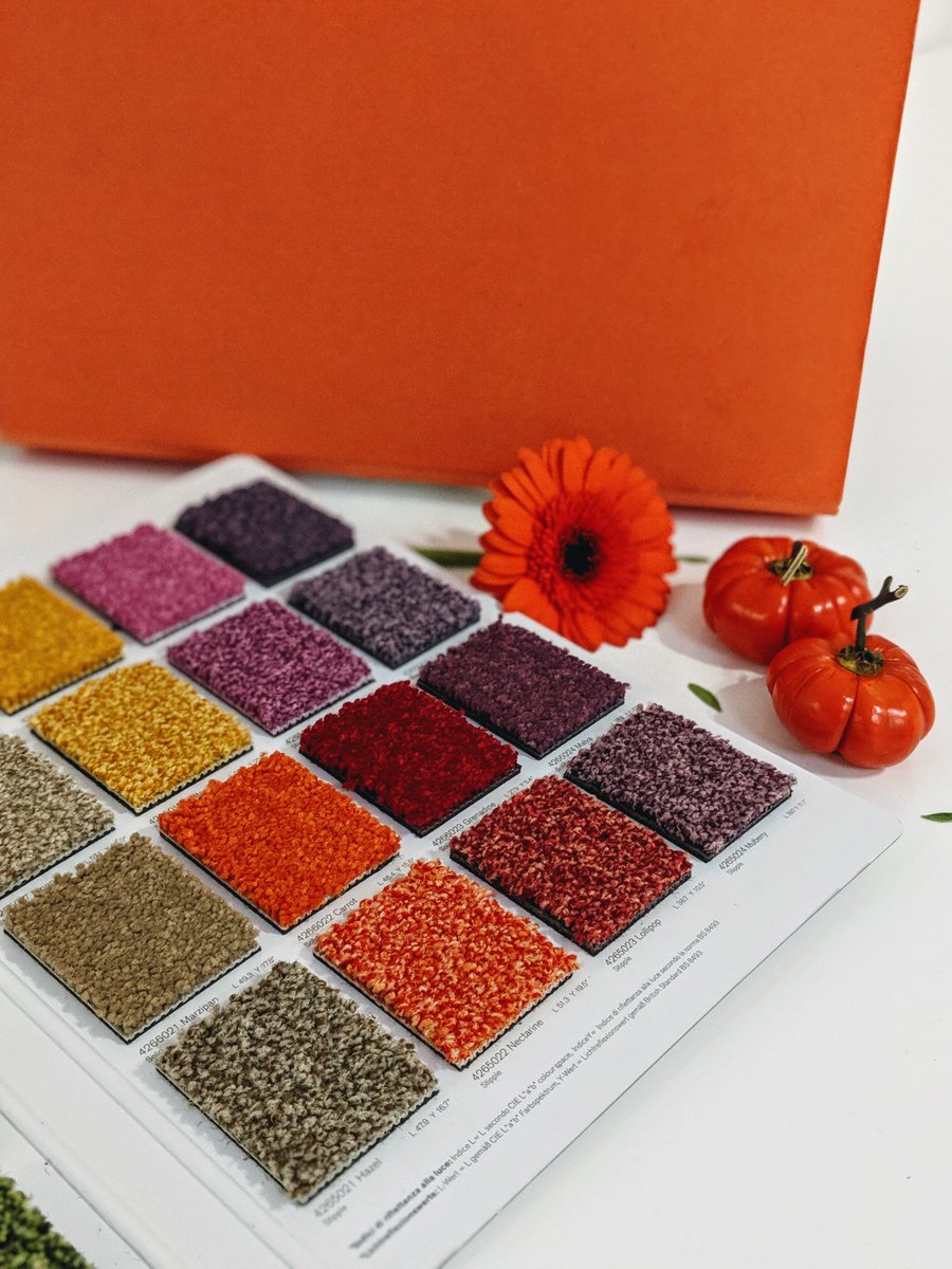 FLRGROUP's tweet photo. Autumn is upon us and so are warmer autumnal colours that can brighten up anyone's day. Time to say goodbye to summer😭Be creative and find colours that work together for the new season!🍁Which is your favourite?! #FLRcreative #FLRbiophilic #flooring #inspiration https://t.co/ayEzGSW5ga