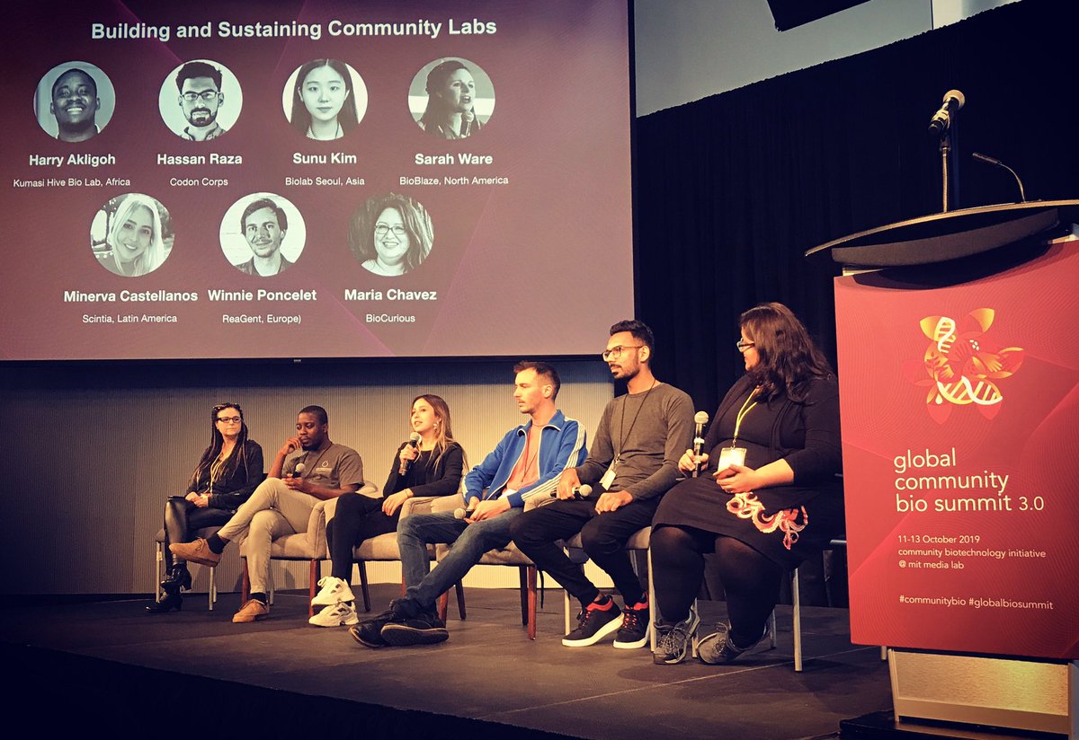 Ryan0Shea's tweet image. As someone working to start a community biolab in #Pittsburgh, this talk at @globalbiosummit feat. @harryakligoh of @hivebiolab, Minerva of @scintia_mx, @ponwinnie of @ReaGentLab, @ishymaria of @bioCURIOUSlab, &amp;amp; more was very helpful! Great work being done. #CommunityBio #DIYbio
