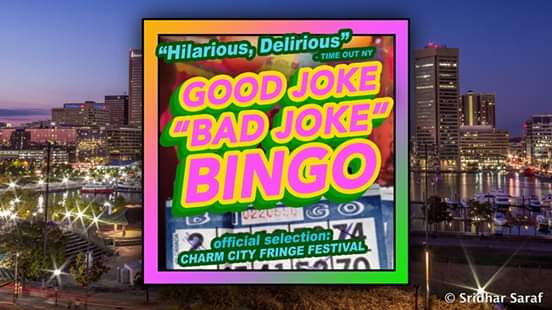 shwickens's tweet photo. About to get on a bus to go to @charmcityfringe
Comedy Game Show tonight, 8:15pm
Maryland Art Place
Good Joke/Bad Joke Bingo is "dangerous, hilarious!" #charmcityfringe #charmcity #baltimore #gobaltimore #godowntown #baltimorecomedy #fringefest #fringefestival https://t.co/JYV4YNck8v